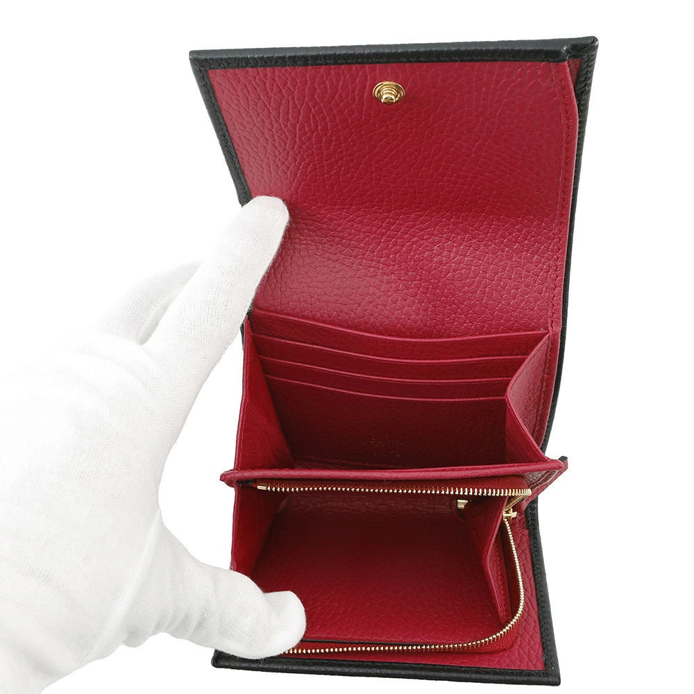 Gucci Bi fold Wallet Double G Leather Limited Black - Picture 6 of 11
